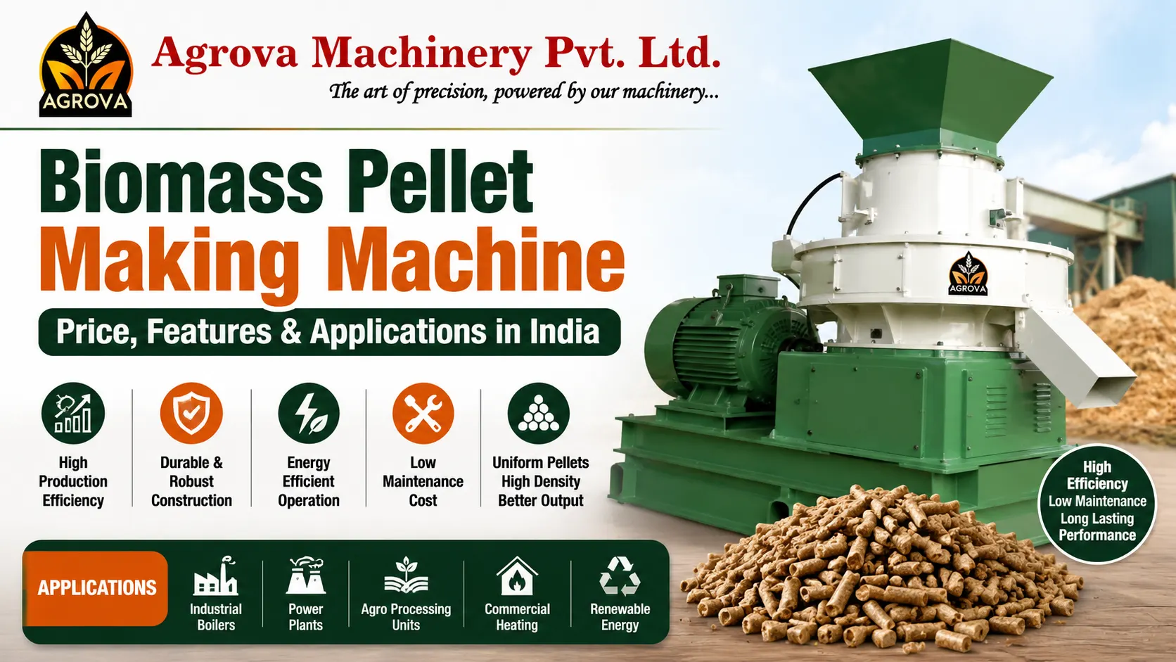 You are currently viewing Biomass Pellet Making Machine Price, Features & Applications in India 